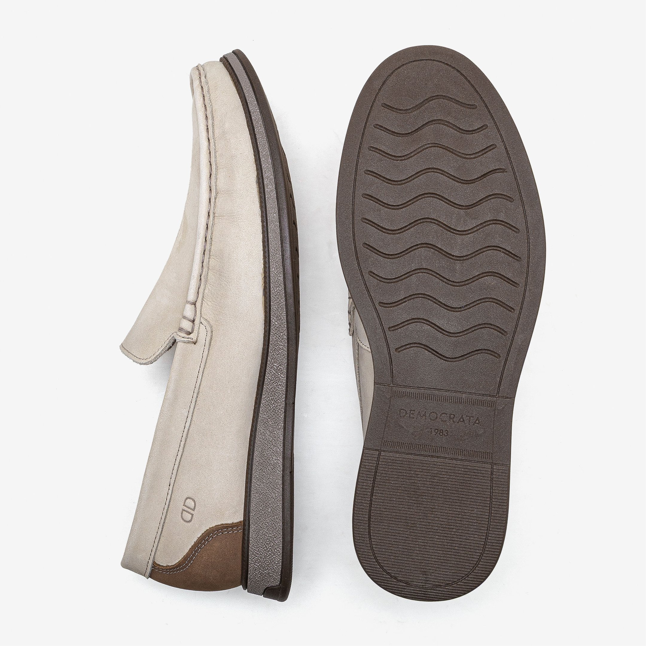 Mocassim Masculino Couro Nash Bege Bege 4