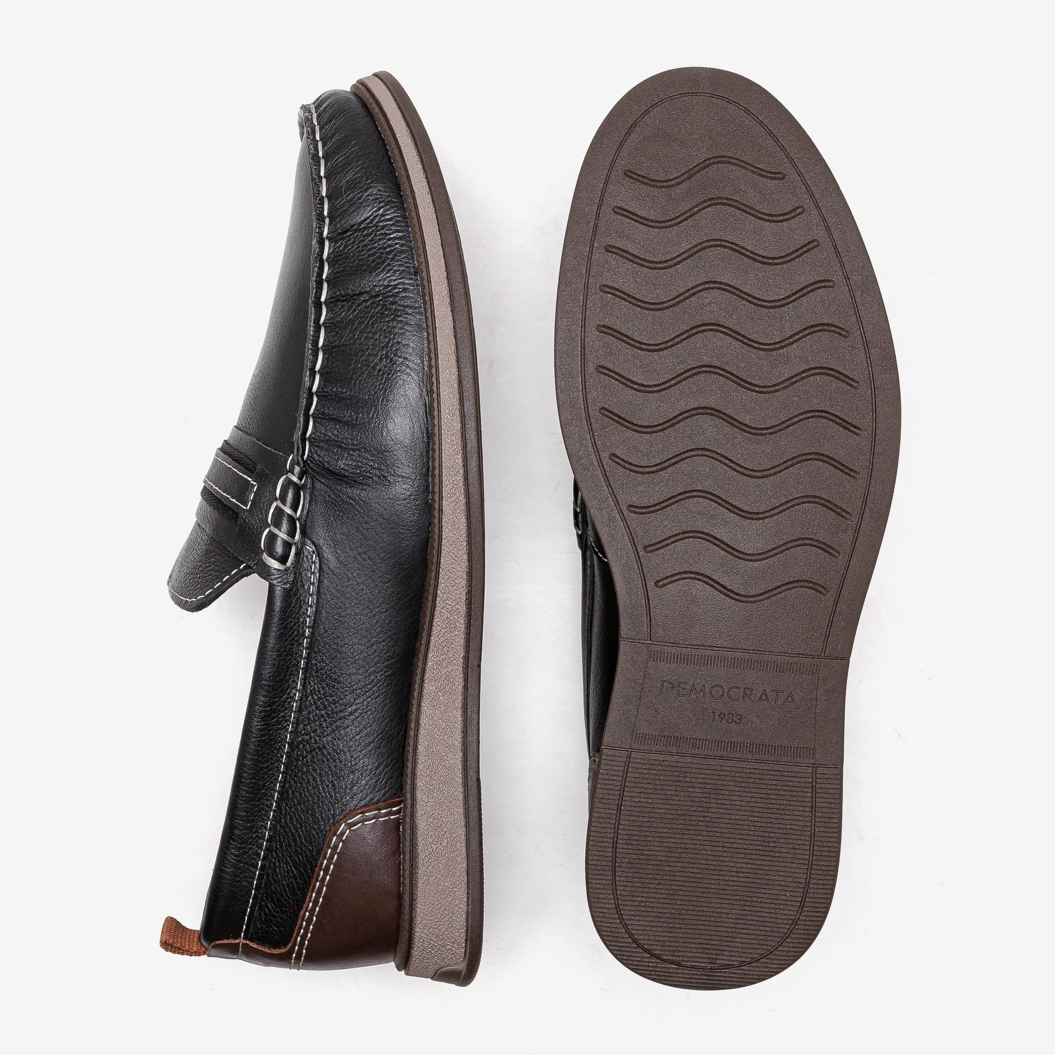 Mocassim Masculino Couro Nash Preto Preto 4