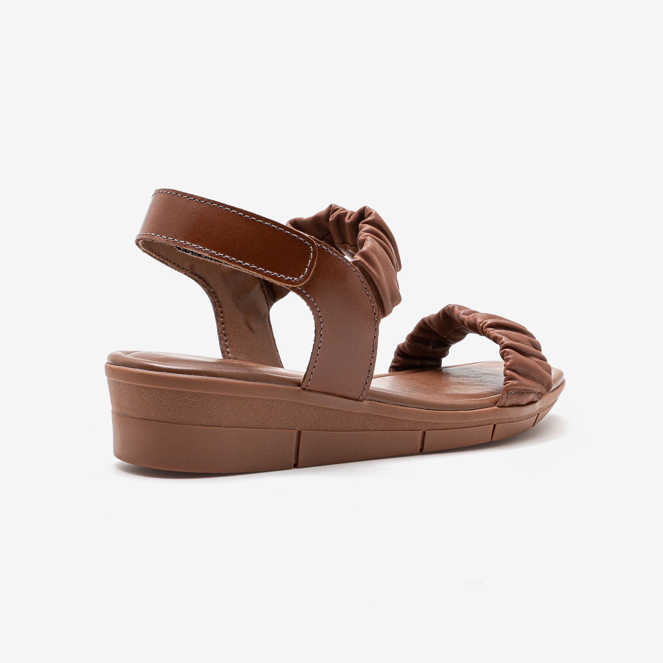 Sandália Feminina Lia Couro Marrom Marrom 3