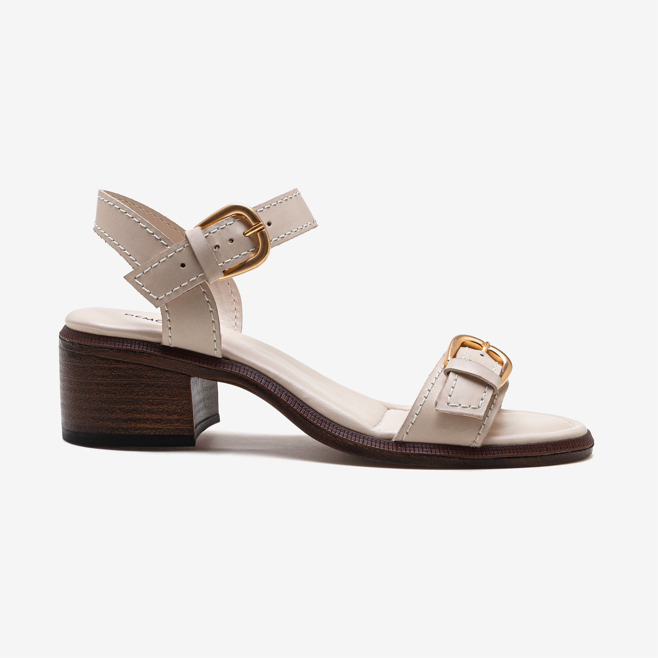 Sandália Feminina Evora Couro Off White