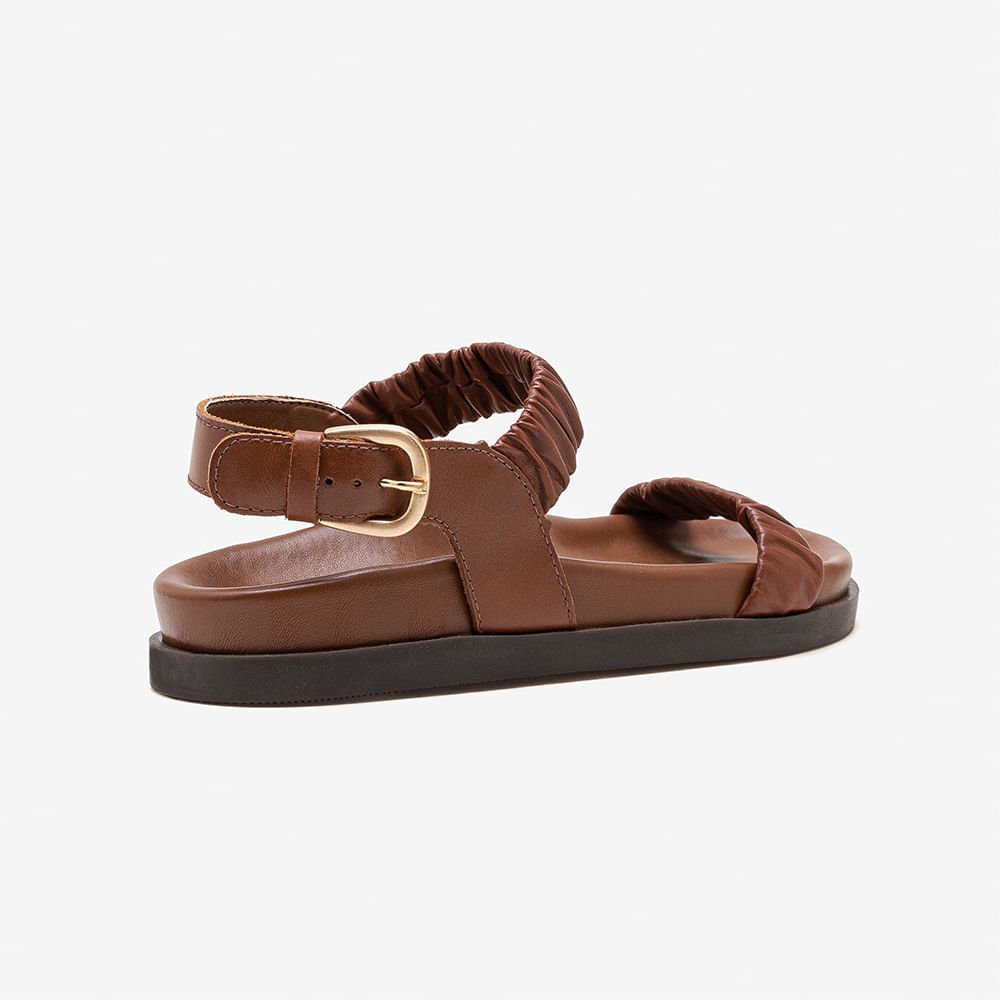 Papete Feminina Iris Couro Marrom Marrom 3