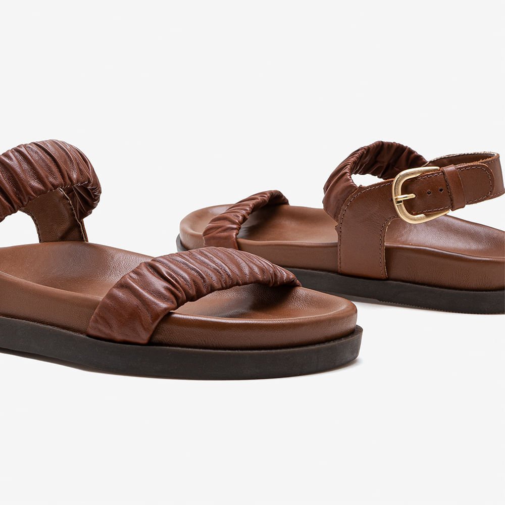 Papete Feminina Iris Couro Marrom Marrom 4