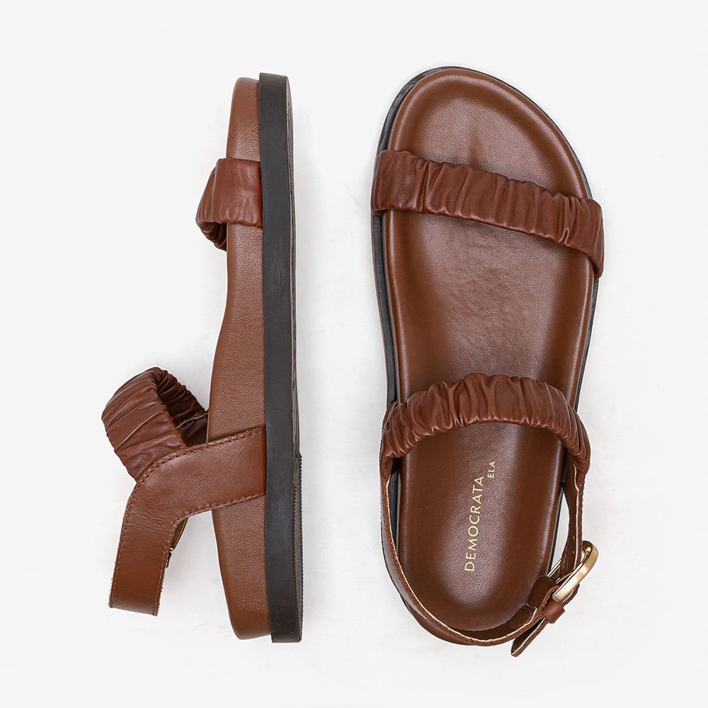 Papete Feminina Iris Couro Marrom Marrom 5