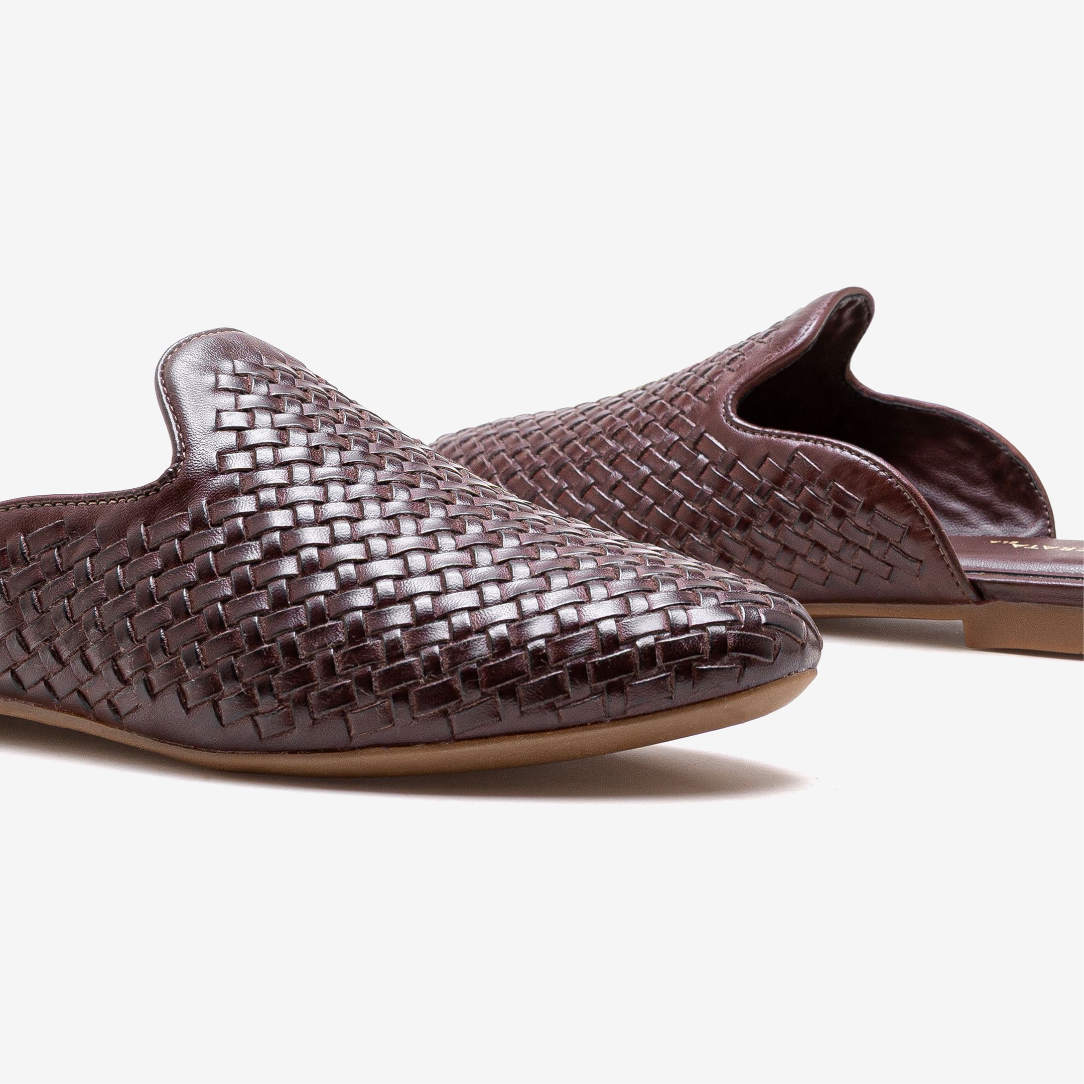 Mule Feminino Lorena Couro Marrom Marrom 5