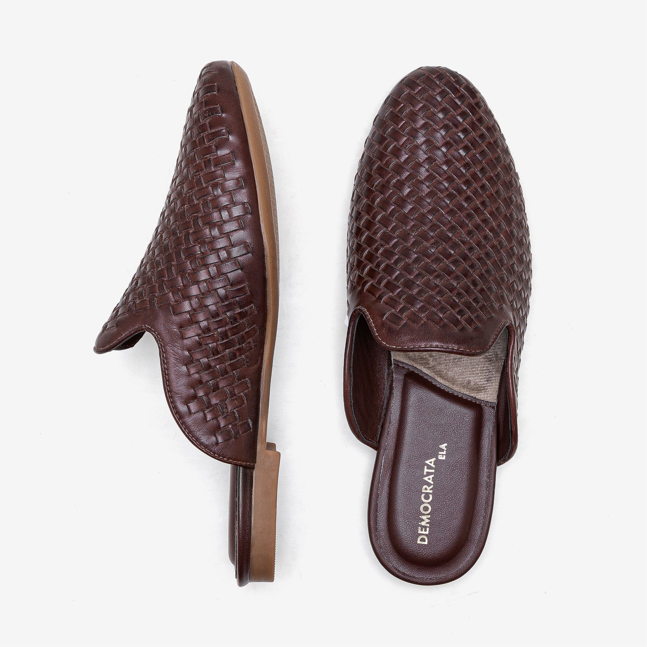 Mule Feminino Lorena Couro Marrom Marrom 6