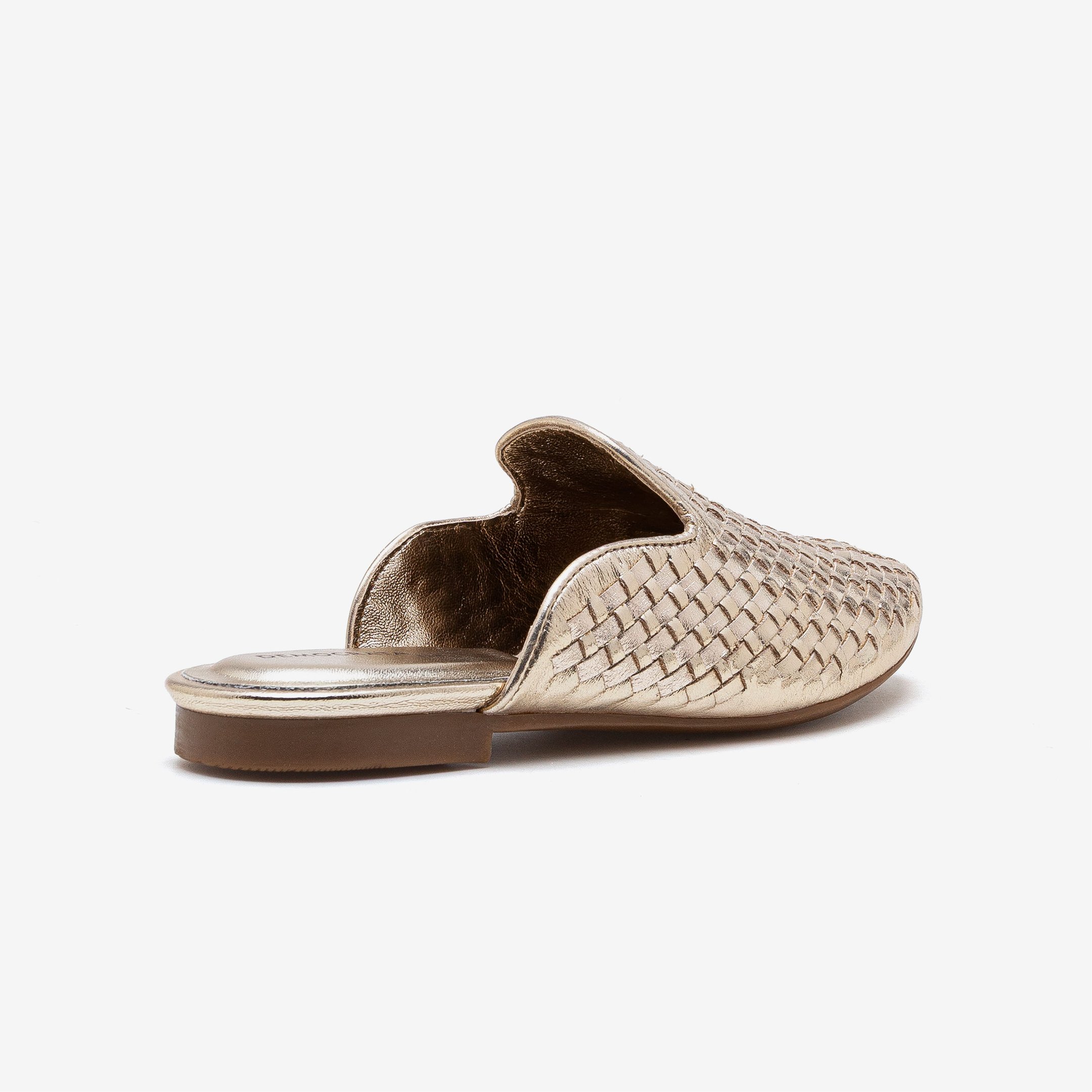 Mule Feminino Lorena Couro Dourado Dourado 4