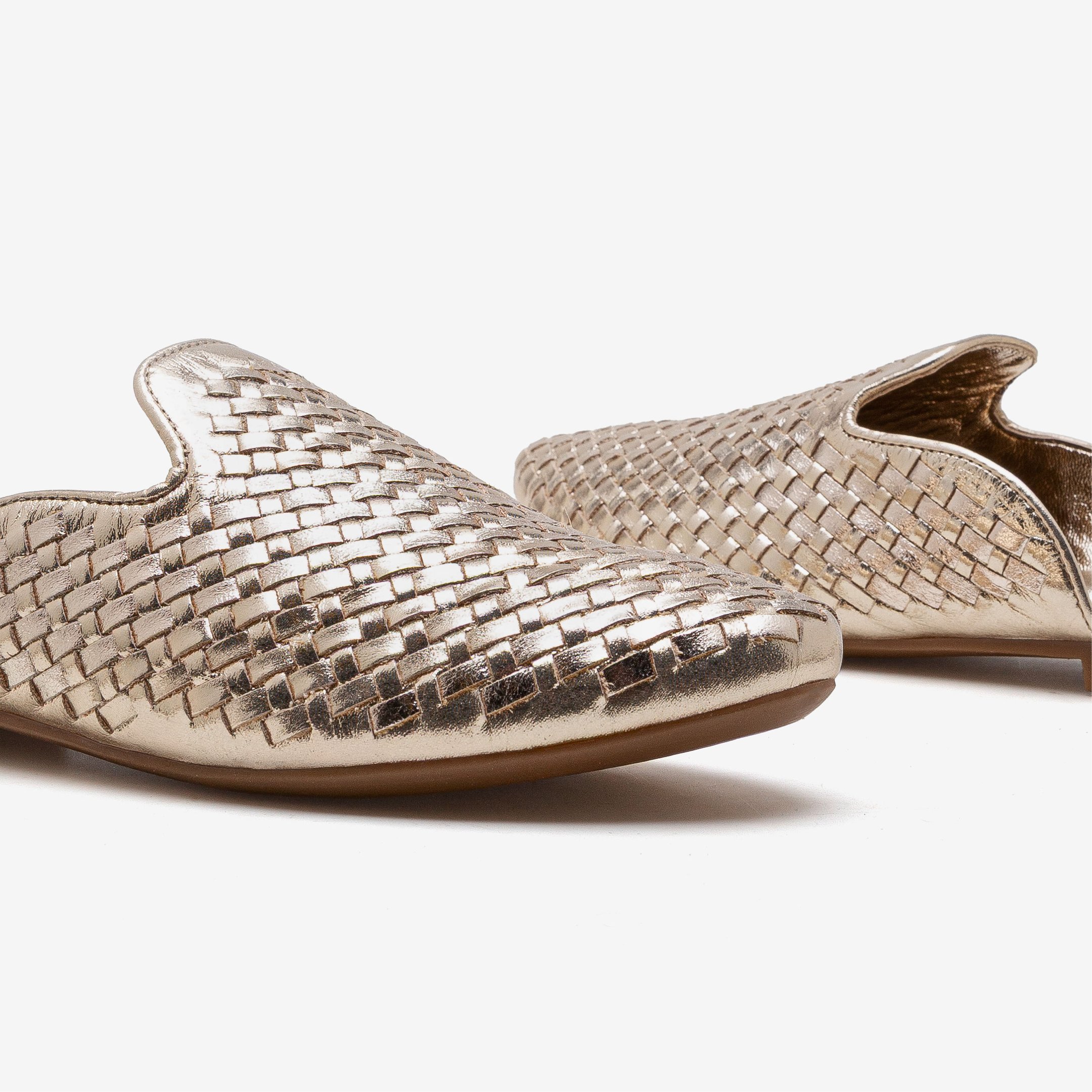 Mule Feminino Lorena Couro Dourado Dourado 5