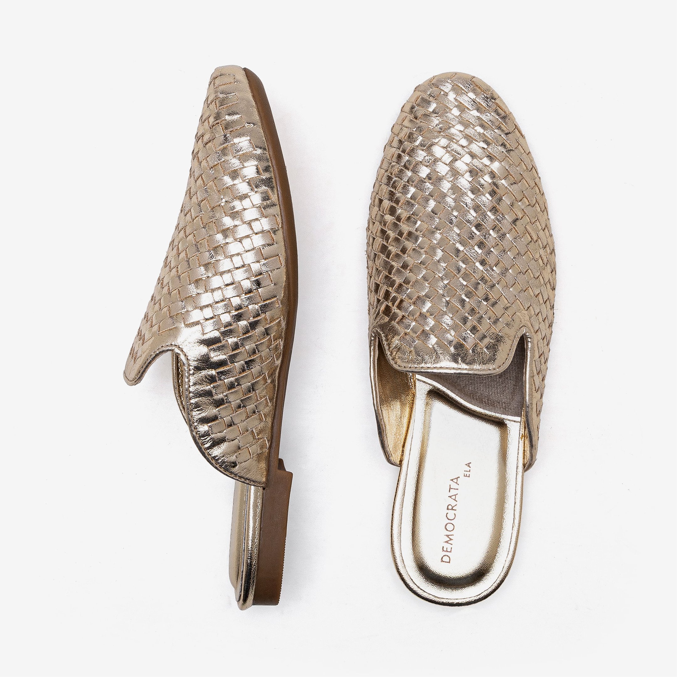 Mule Feminino Lorena Couro Dourado Dourado 6