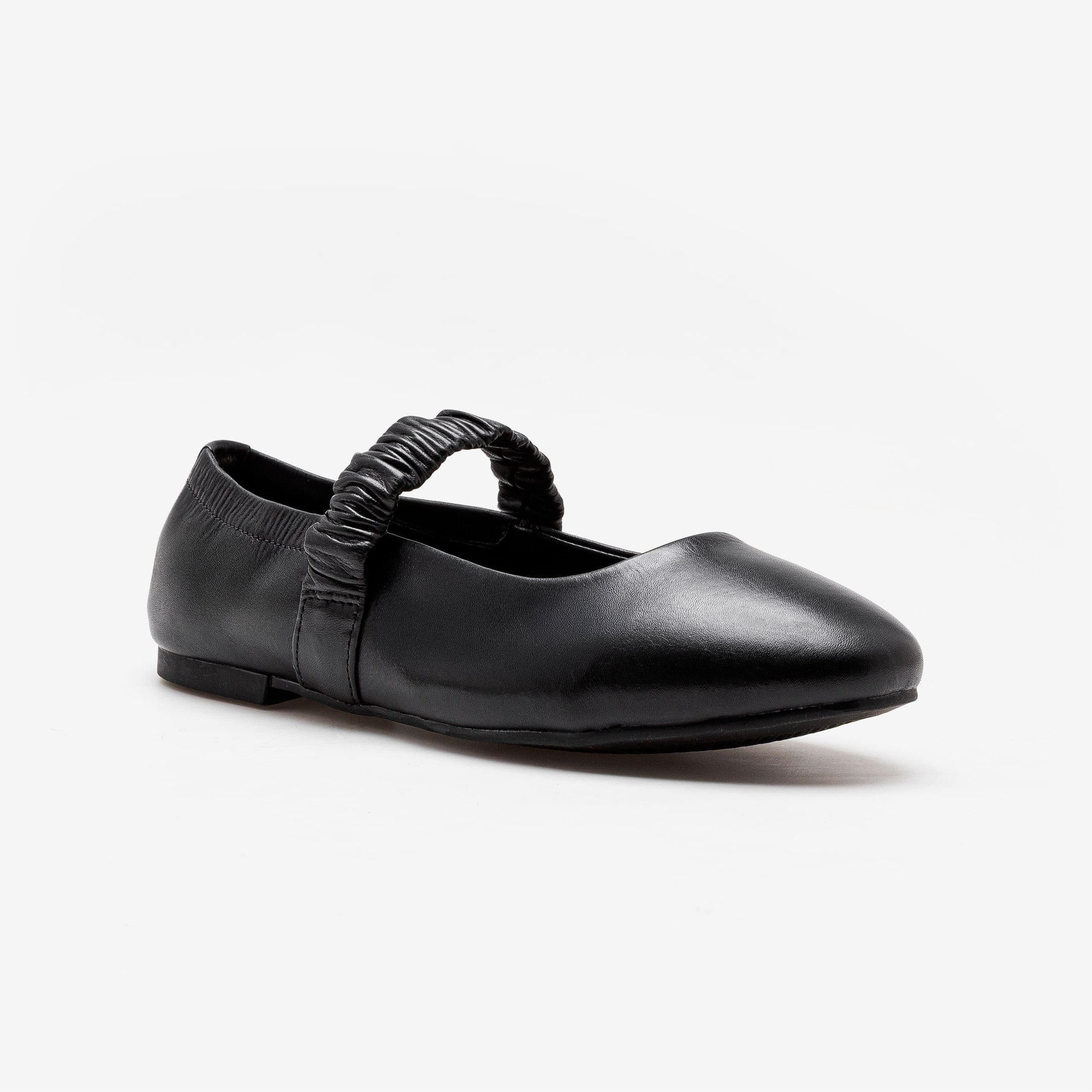 Sapatilha Feminina Emma Couro Preto Preto 2