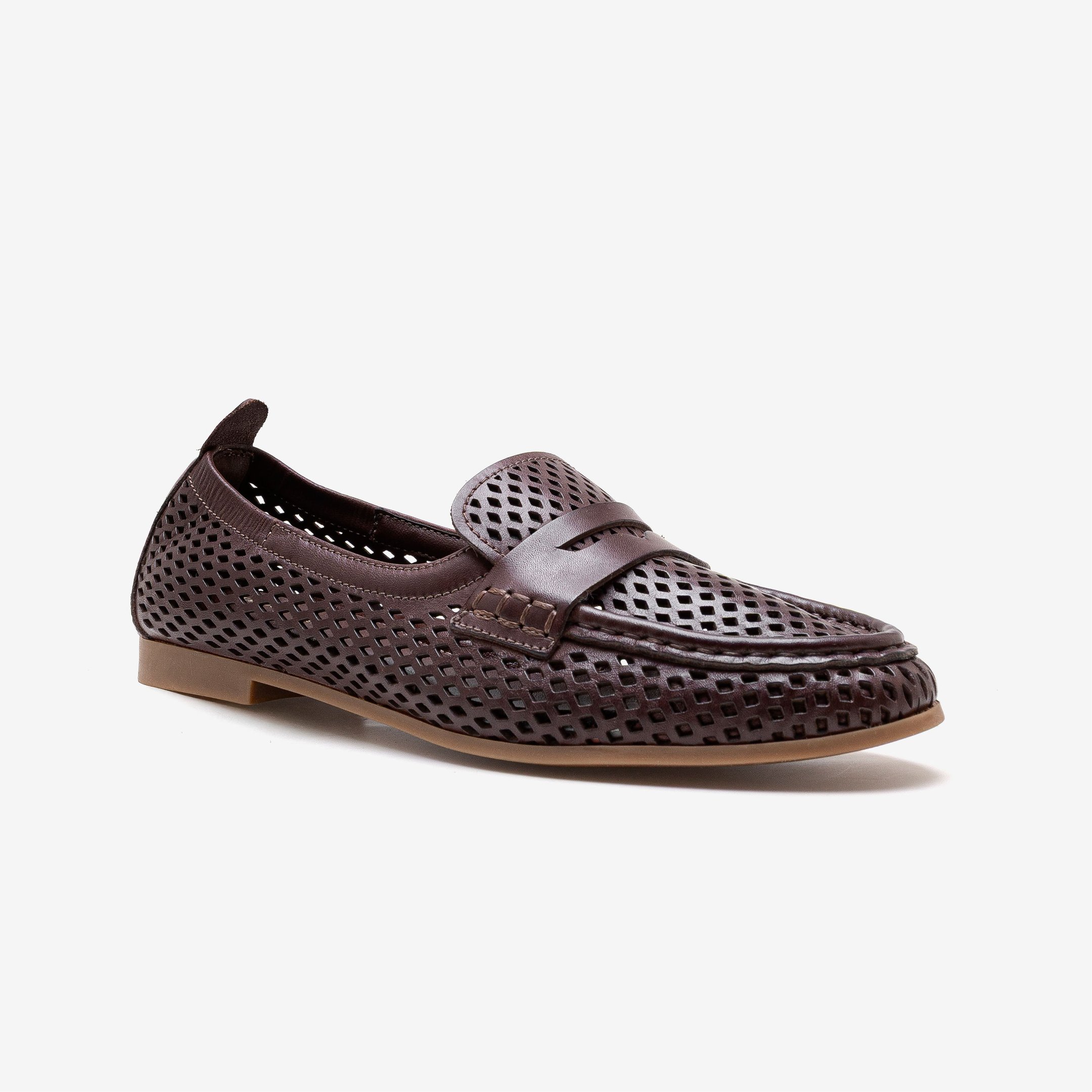 Mocassim Feminino Flora Couro Marrom Marrom 2