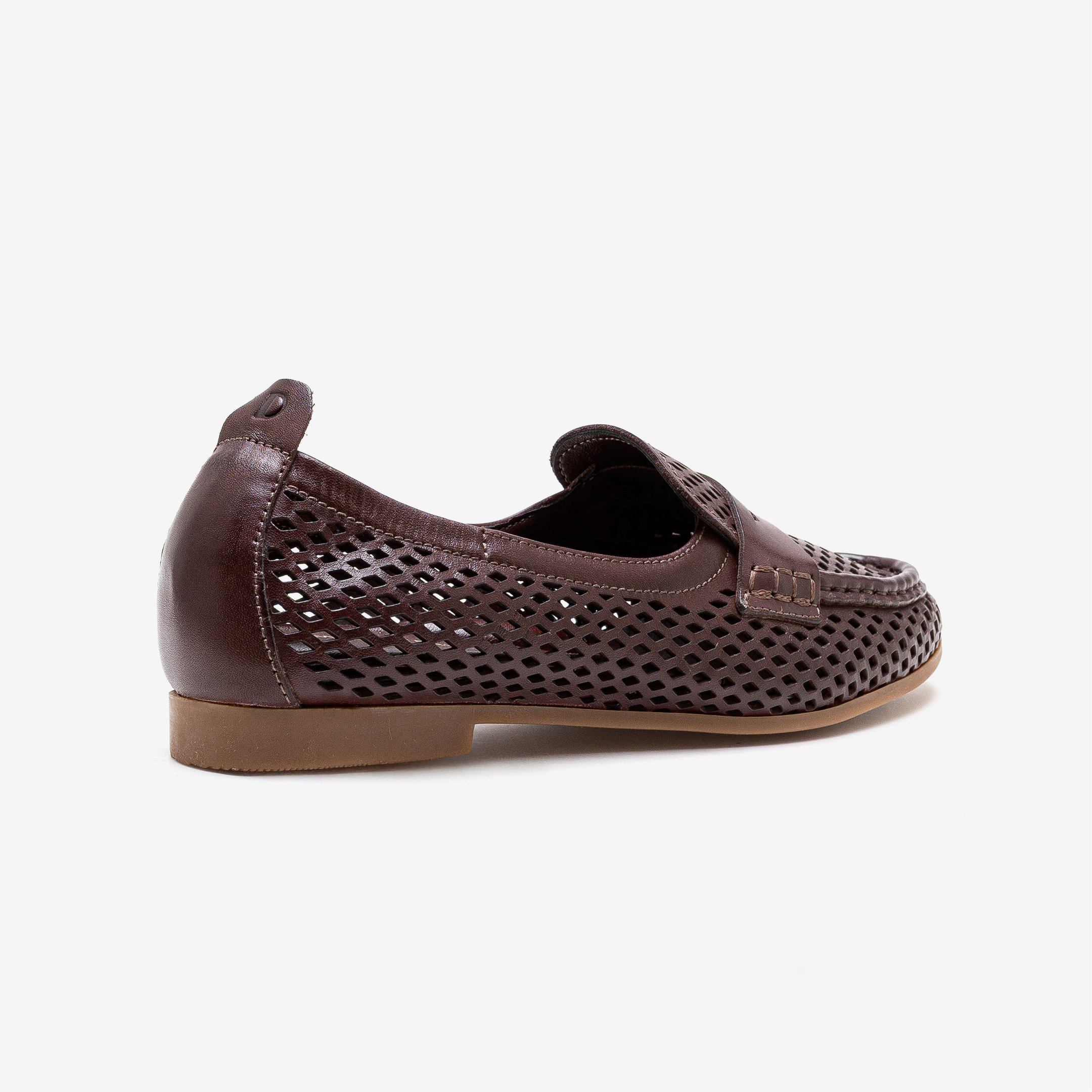 Mocassim Feminino Flora Couro Marrom Marrom 4