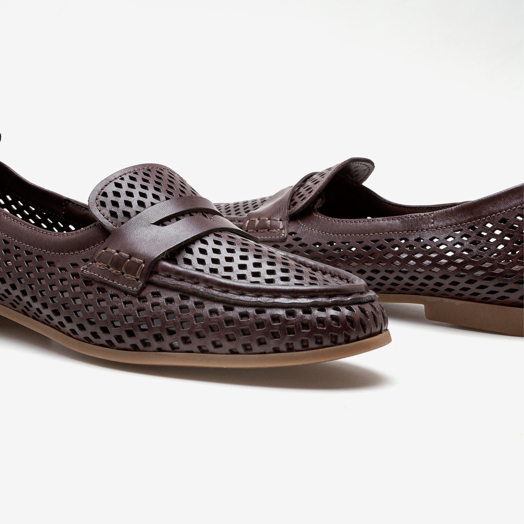 Mocassim Feminino Flora Couro Marrom Marrom 5