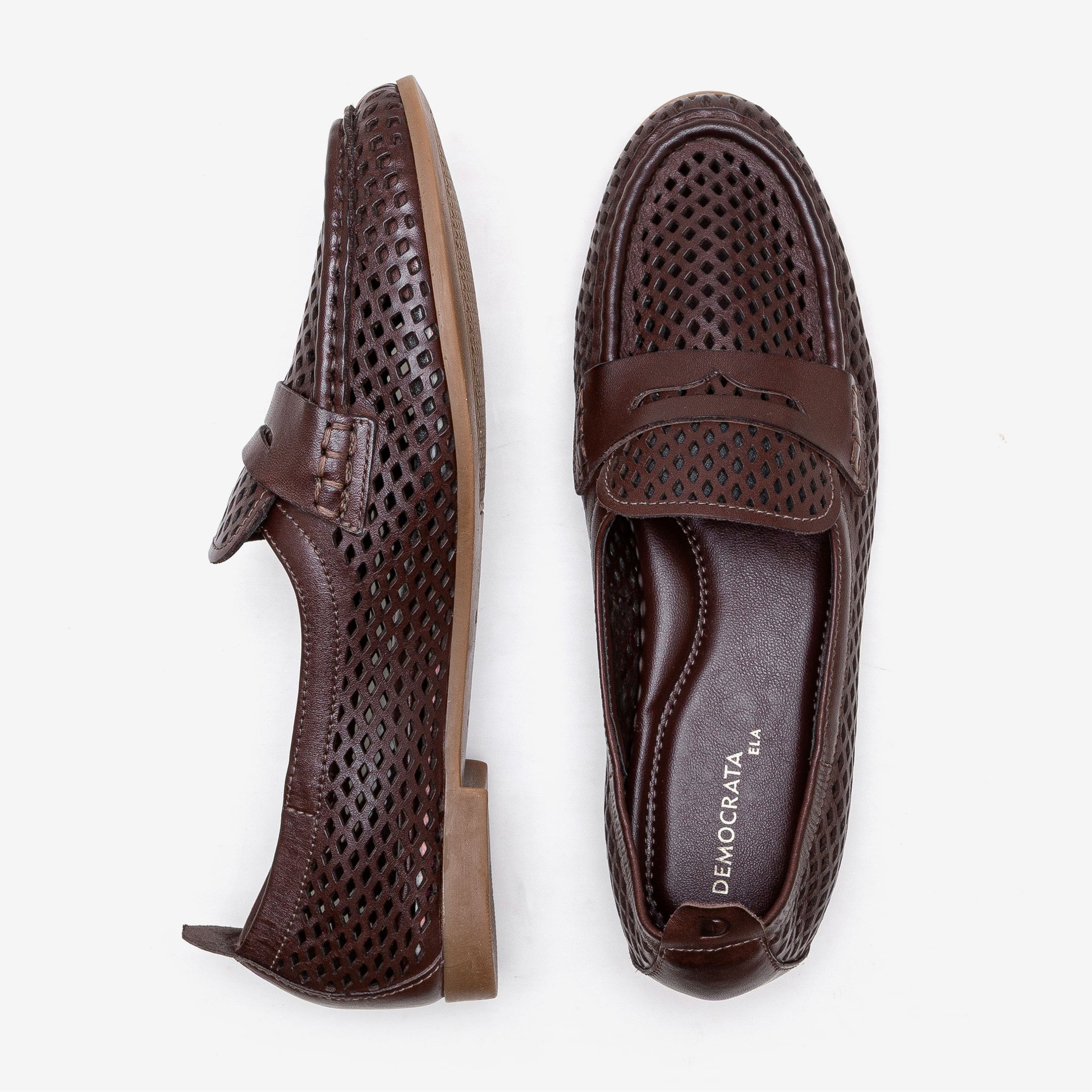 Mocassim Feminino Flora Couro Marrom Marrom 6