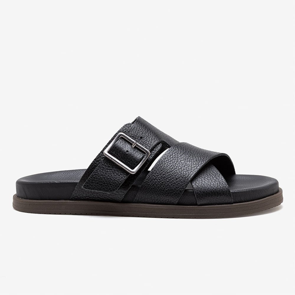 Sandália Masculina Dock Couro Preto
