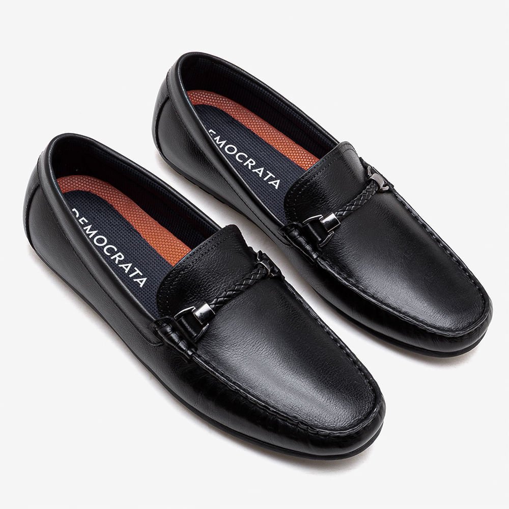 Mocassim Masculino Tom Couro Preto Preto 2