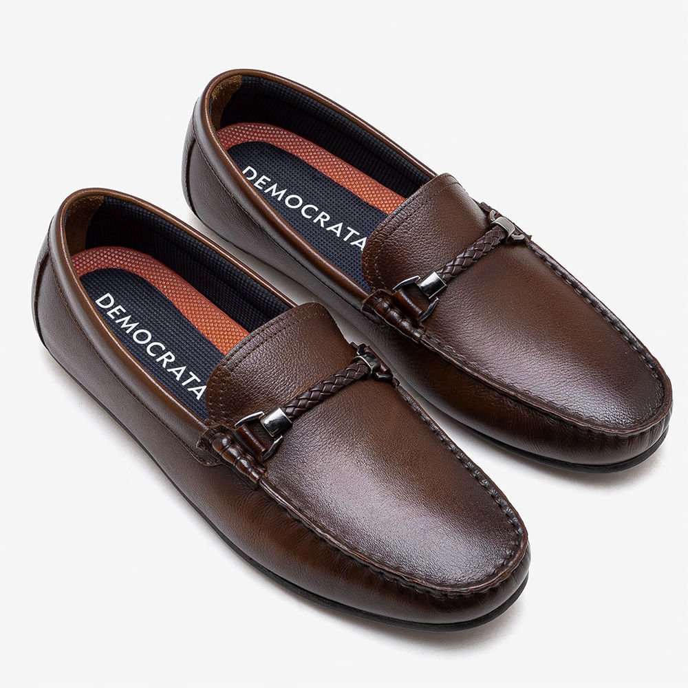 Mocassim Masculino Tom Couro Marrom Marrom 2