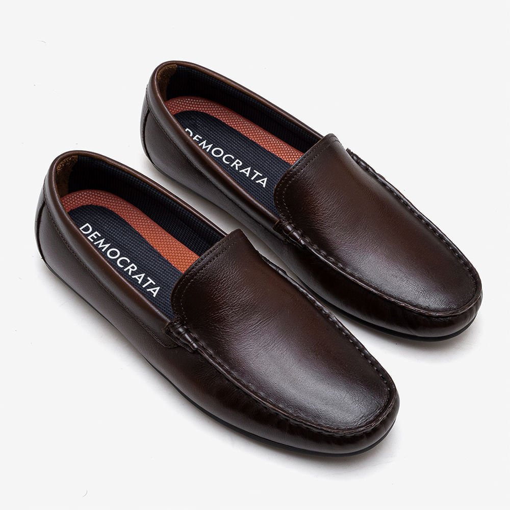 Mocassim Masculino Tom Marrom Couro Marrom 2
