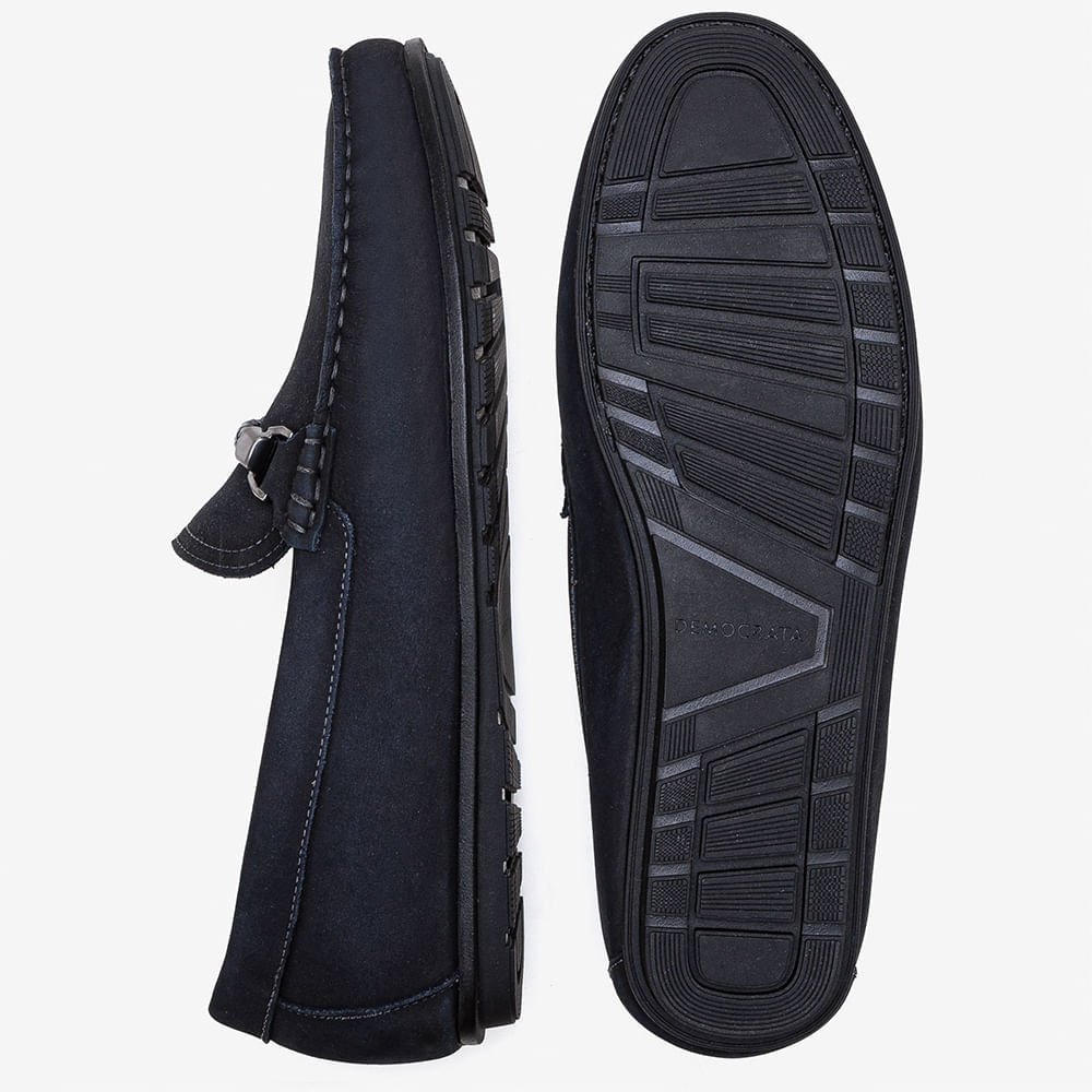 Mocassim Masculino Tom Couro Azul Azul Marinho 4