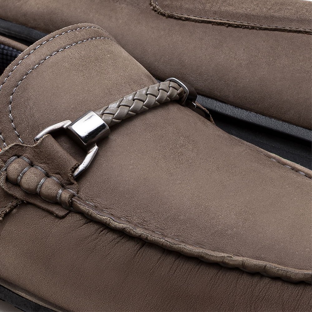 Mocassim Masculino Tom Couro Bege Taupe 3