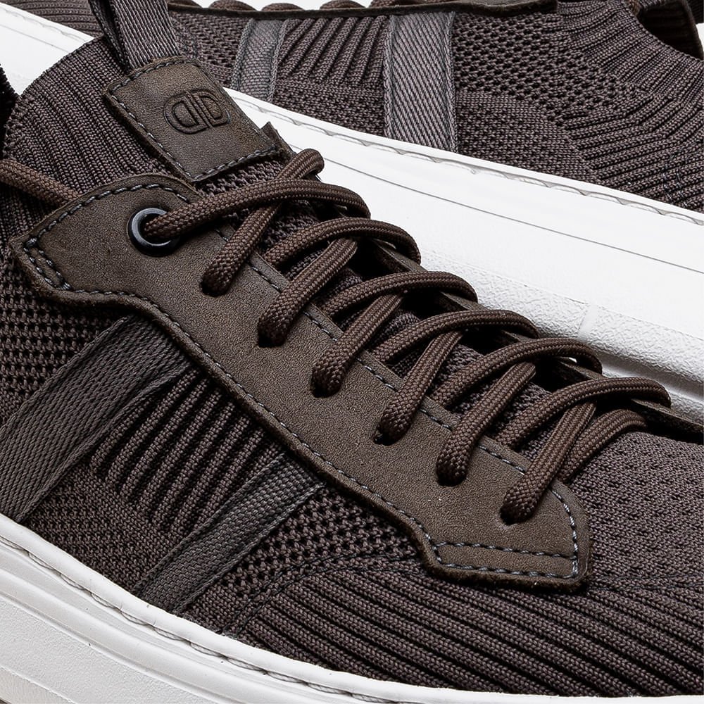 Tênis Masculino Joe Ultra Light Knit Marrom Café 3