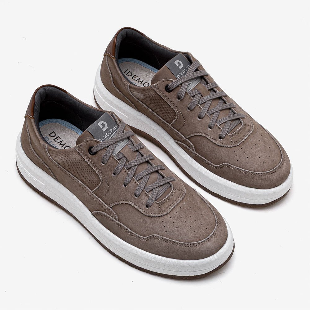 Tênis Masculino Drake Pulse Bege Marrom 2