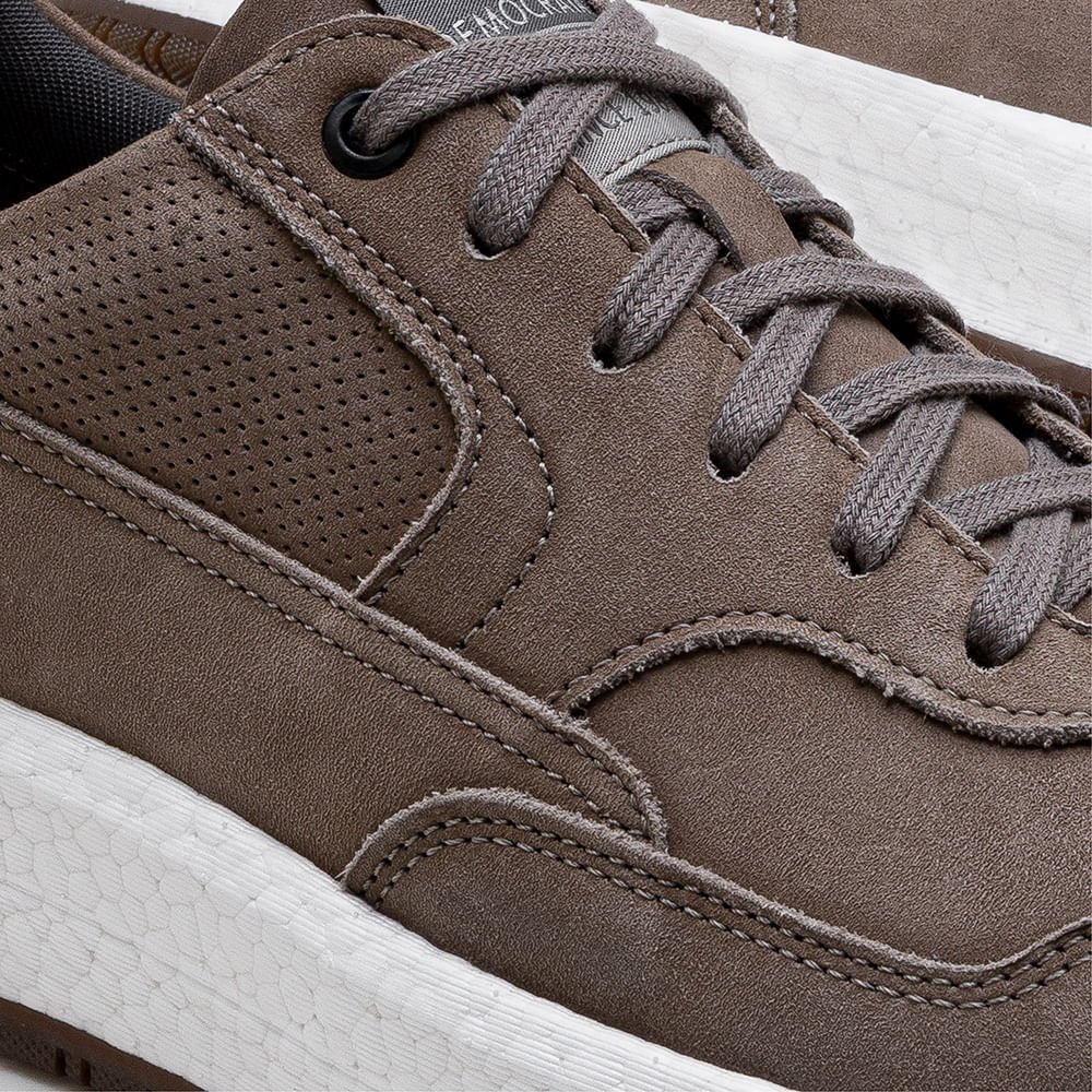 Tênis Masculino Drake Pulse Bege Marrom 3