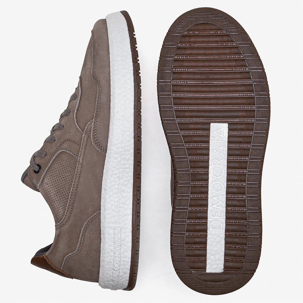 Tênis Masculino Drake Pulse Bege Marrom 4