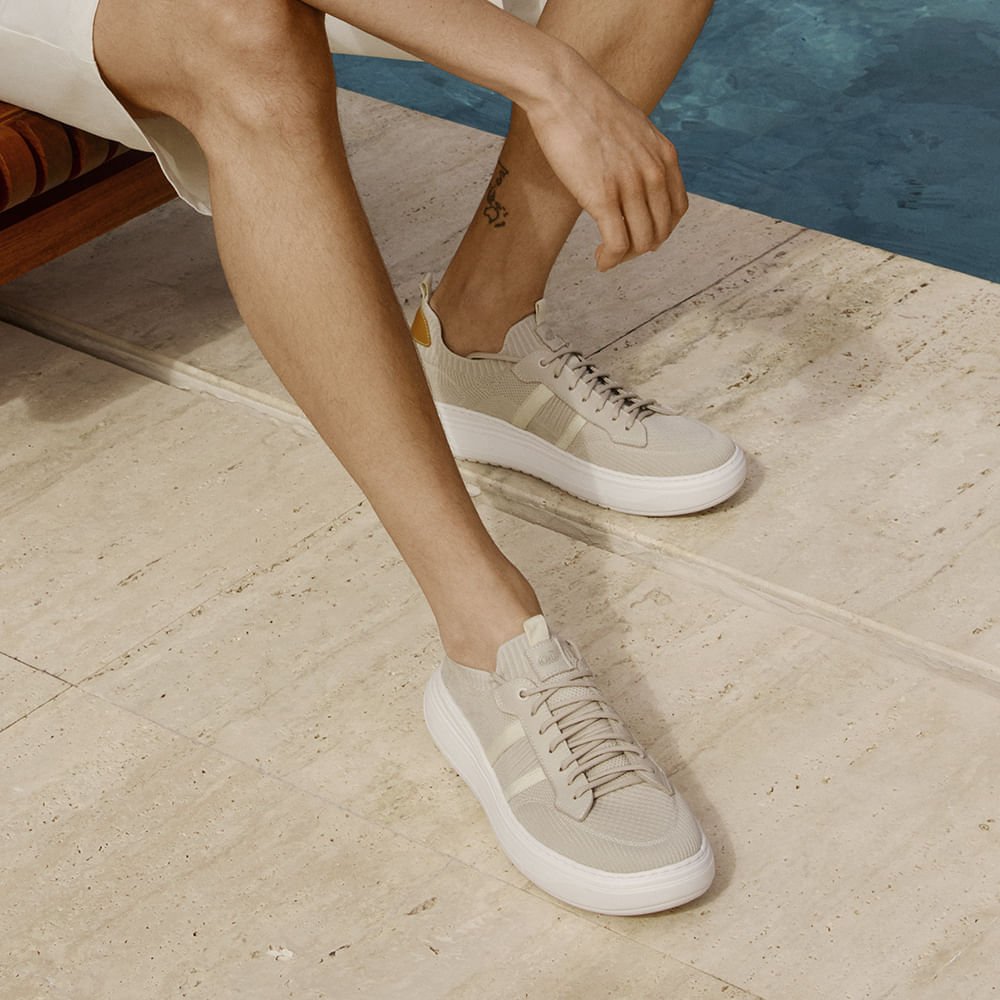 Tênis Masculino Joe Ultra Light Off White Bege 5