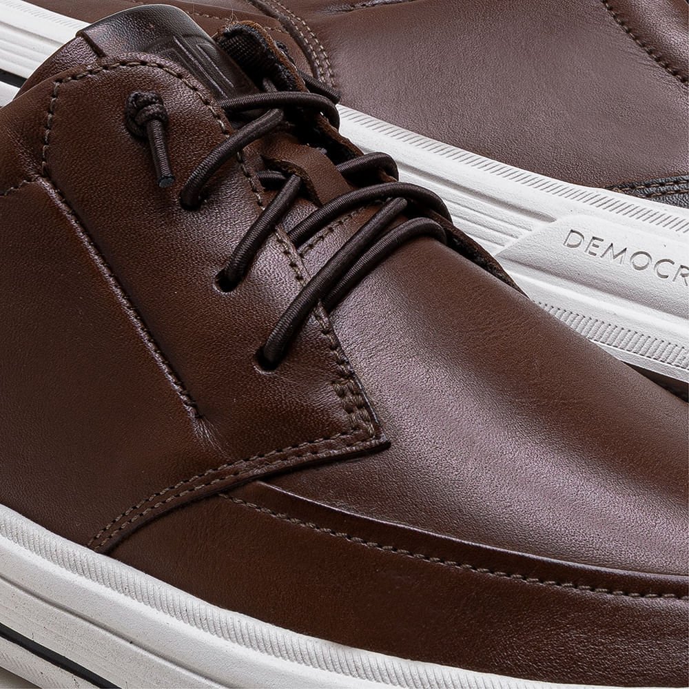 Tênis Masculino Clay Couro Marrom Marrom 3