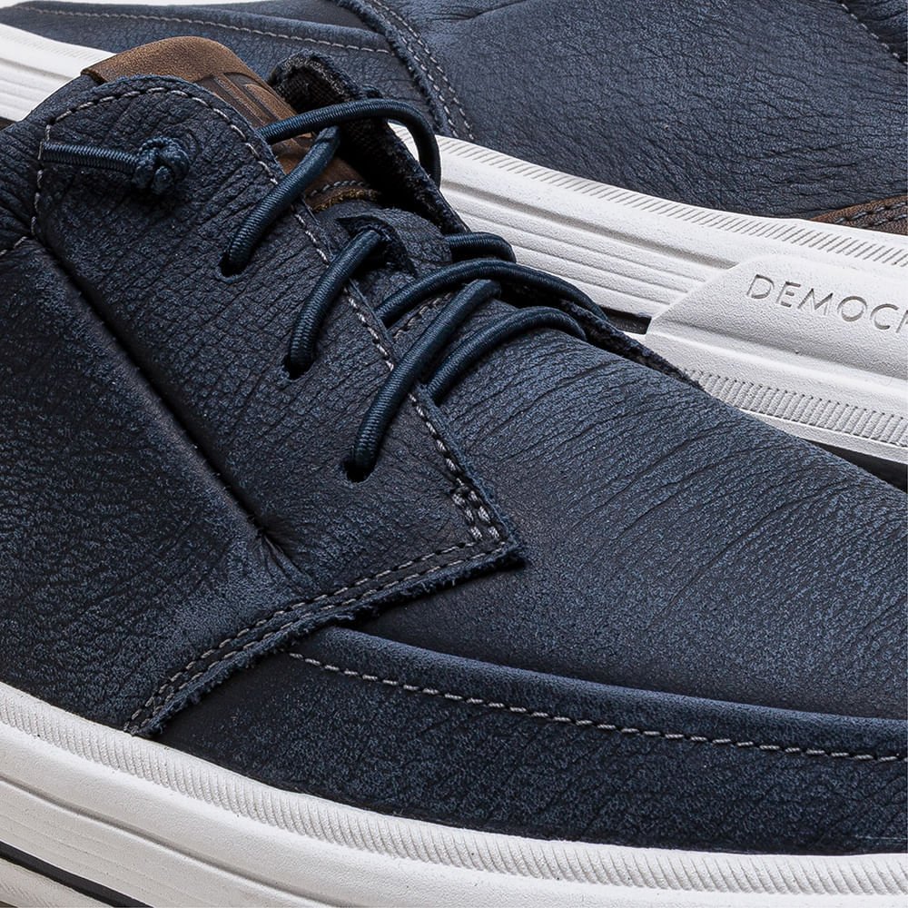 Tênis Masculino Clay Couro Azul Azul Marinho 3