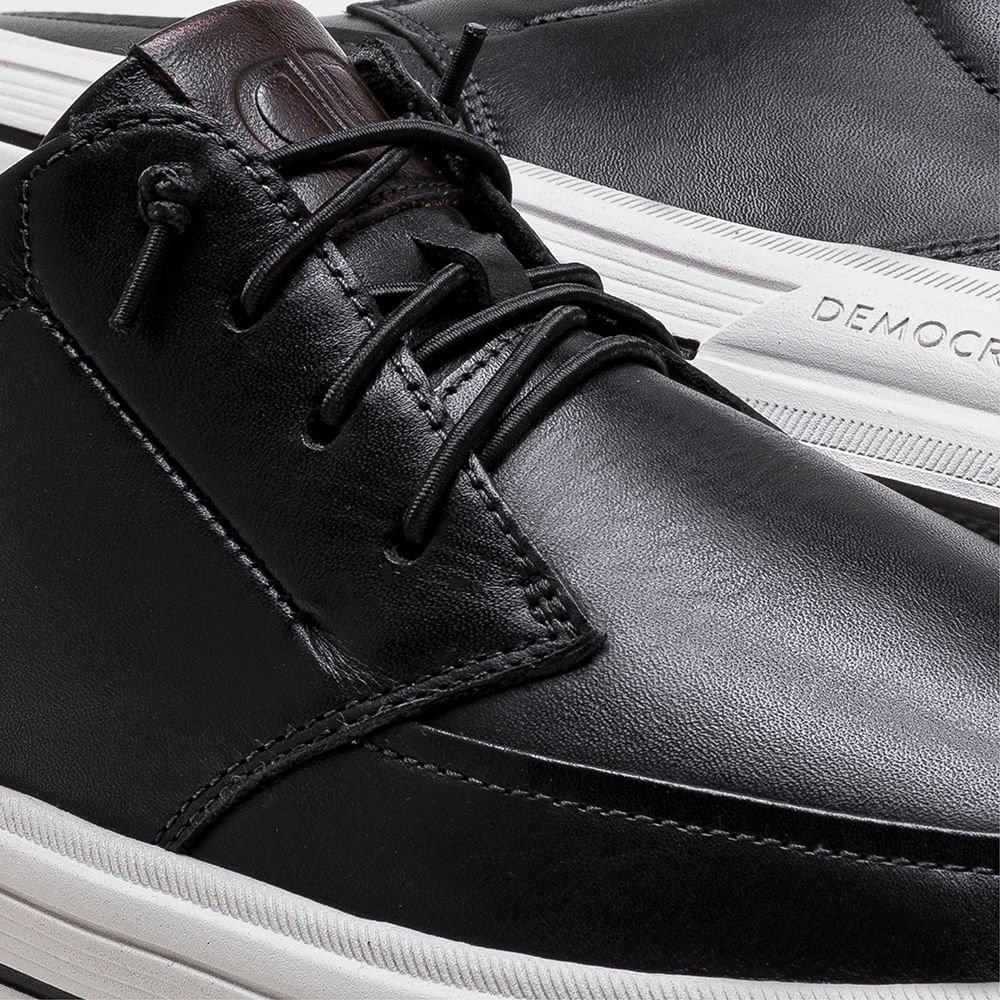 Tênis Masculino Clay Couro Preto Preto 3