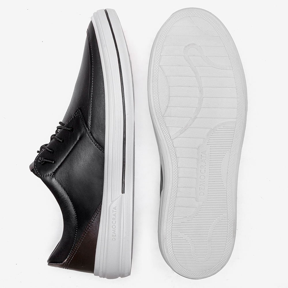Tênis Masculino Clay Couro Preto Preto 4