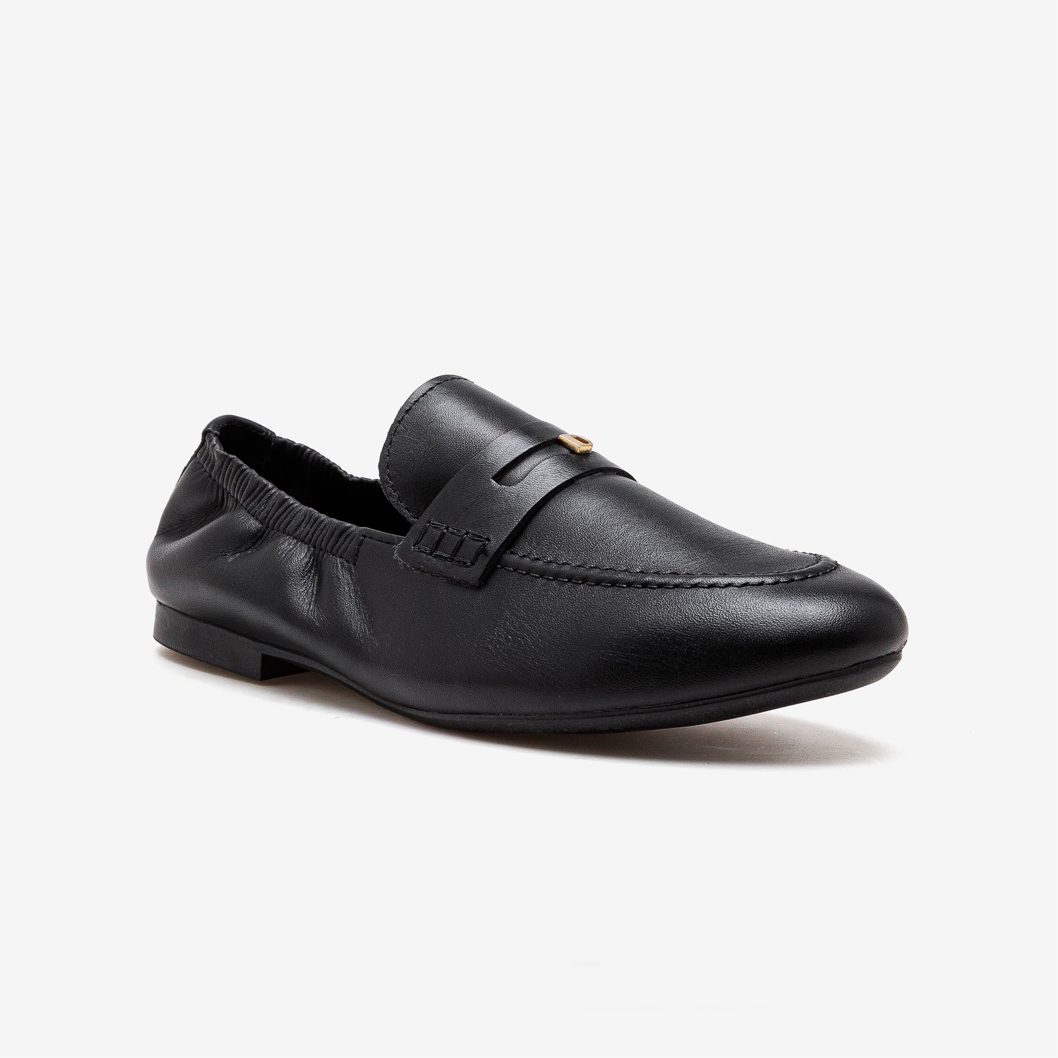 Loafer Feminino Sarah Couro Preto Preto 2