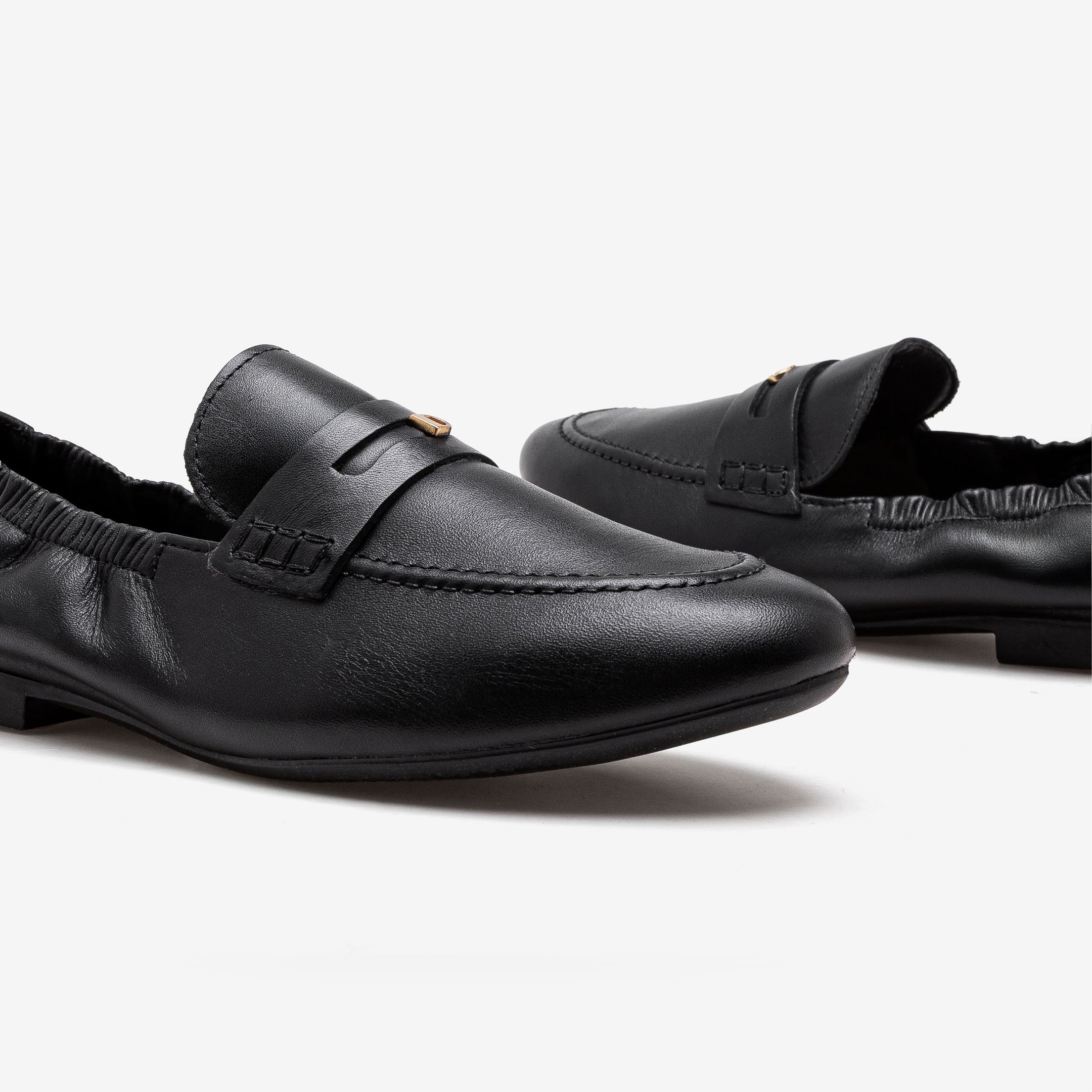 Loafer Feminino Sarah Couro Preto Preto 4