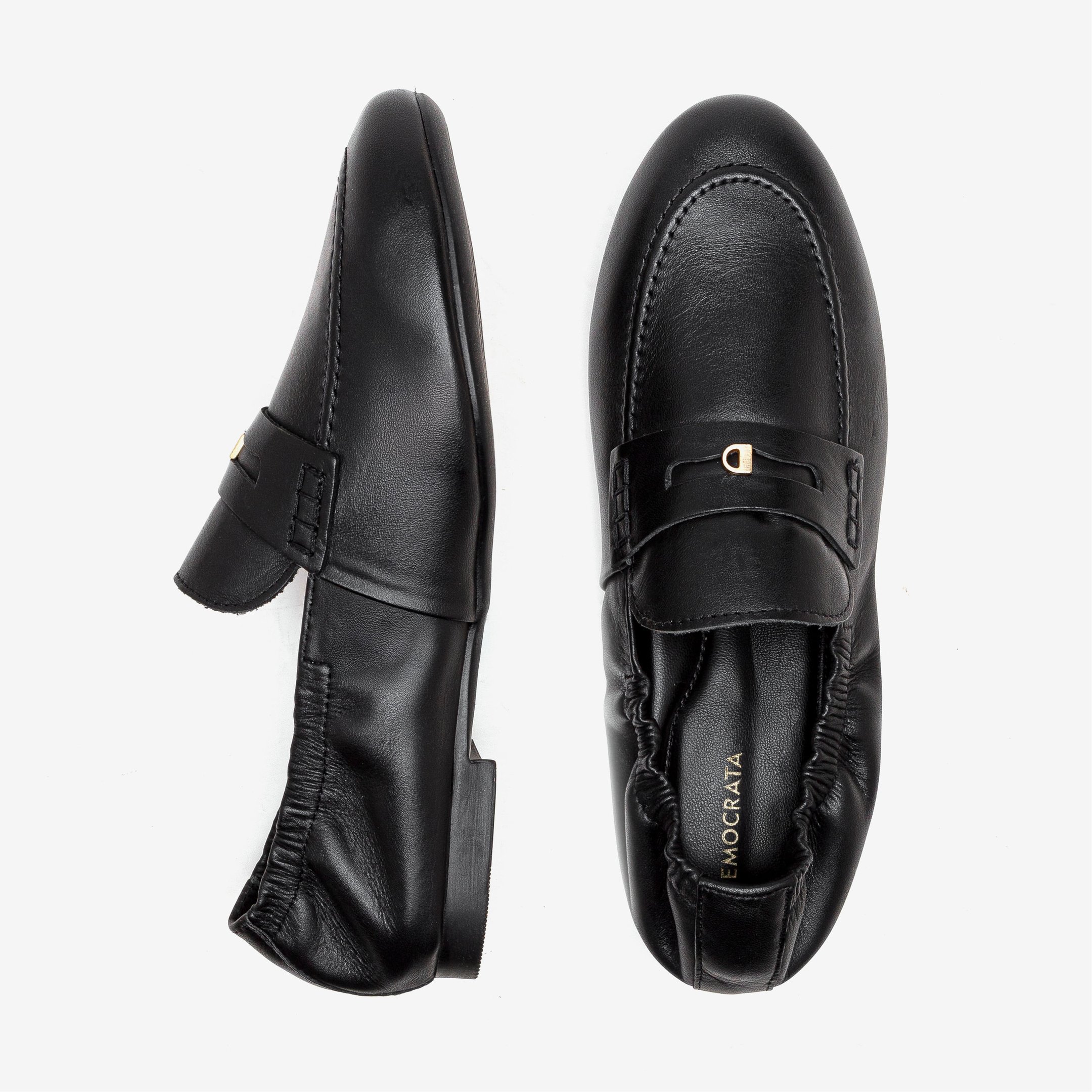 Loafer Feminino Sarah Couro Preto Preto 5