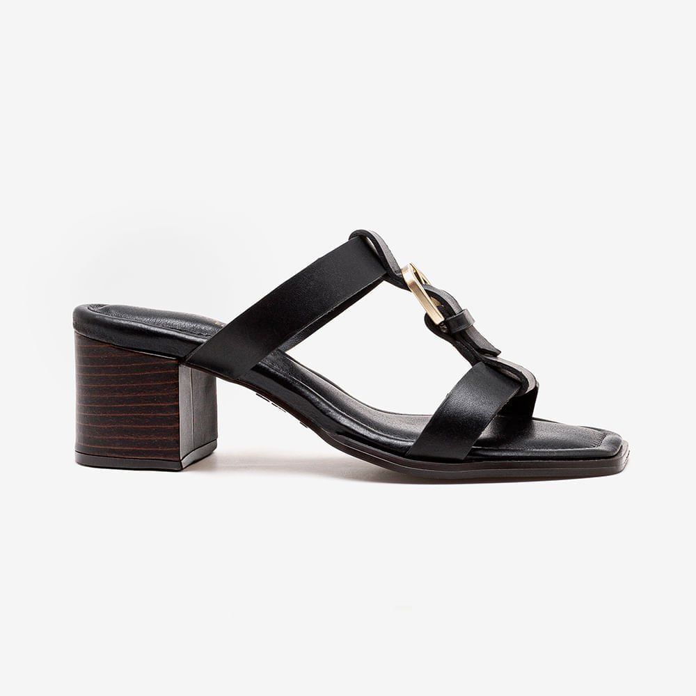 Sandália Feminina Esther Couro Preto