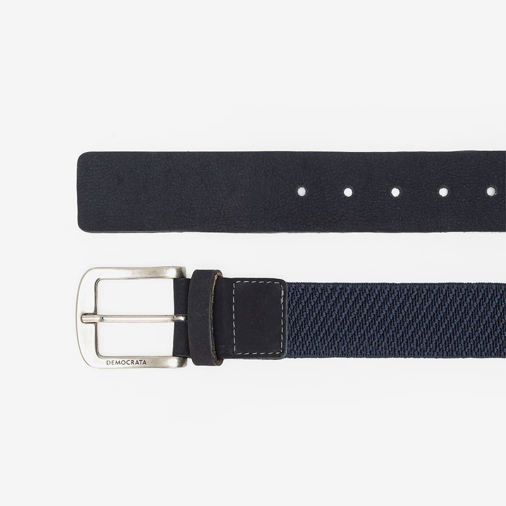 Cinto Largo Denim Navy Azul 2