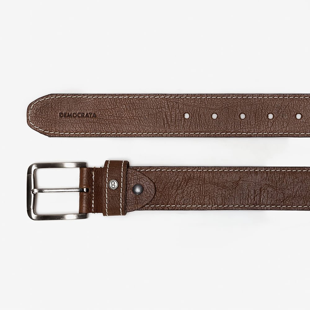 Cinto Largo Denim Conhaque Marrom 2