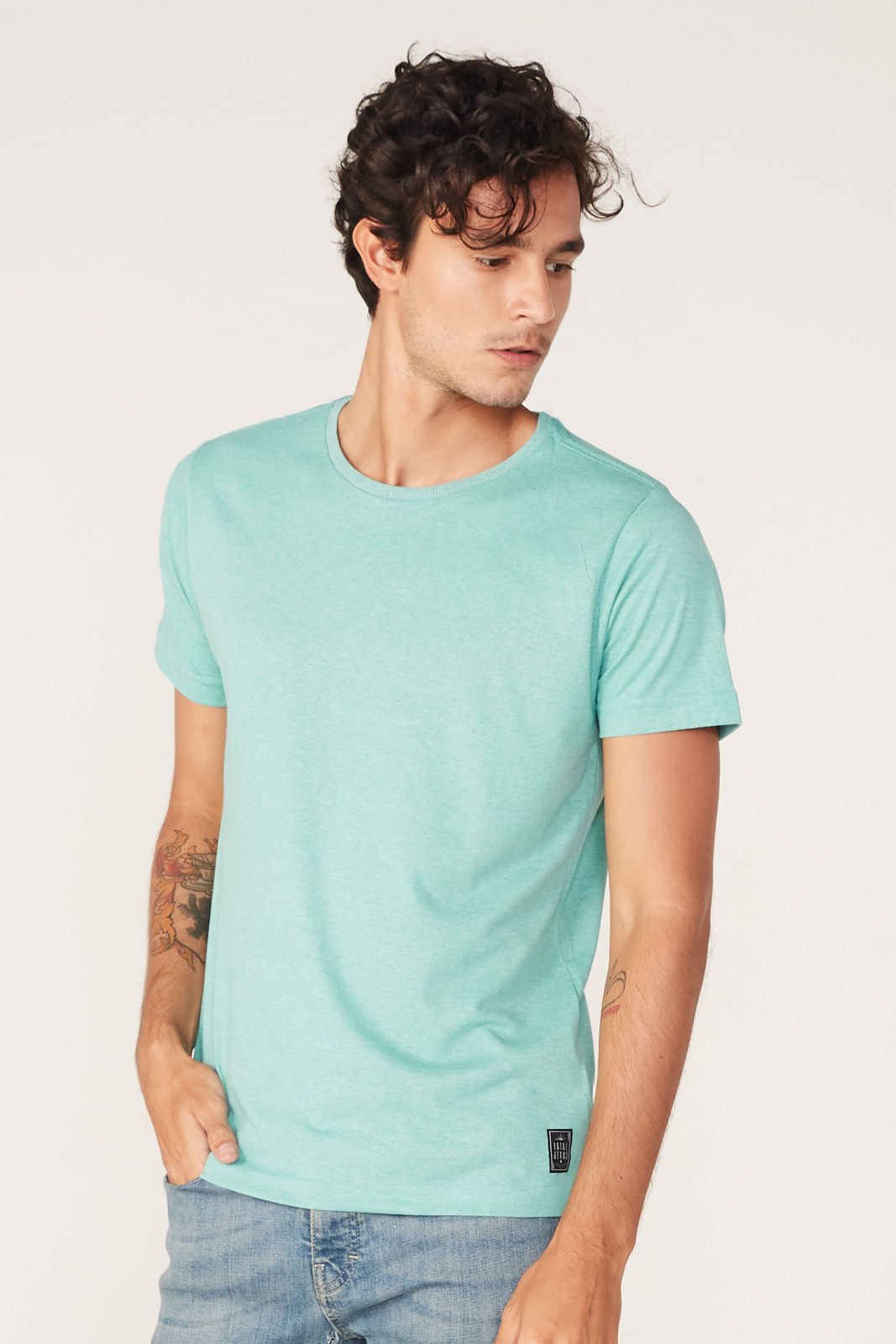 Camiseta Fatal Fashion Basic Verde Mescla