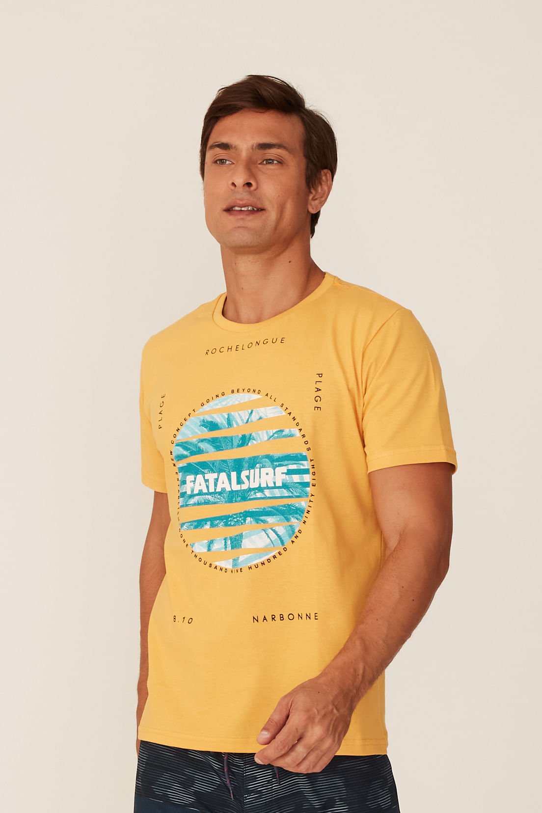Camiseta Fatal Estampada Amarela