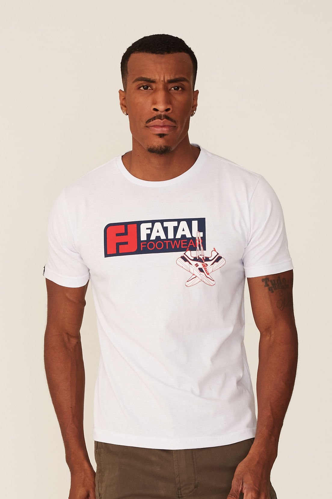 Camiseta Fatal Estampada Off White