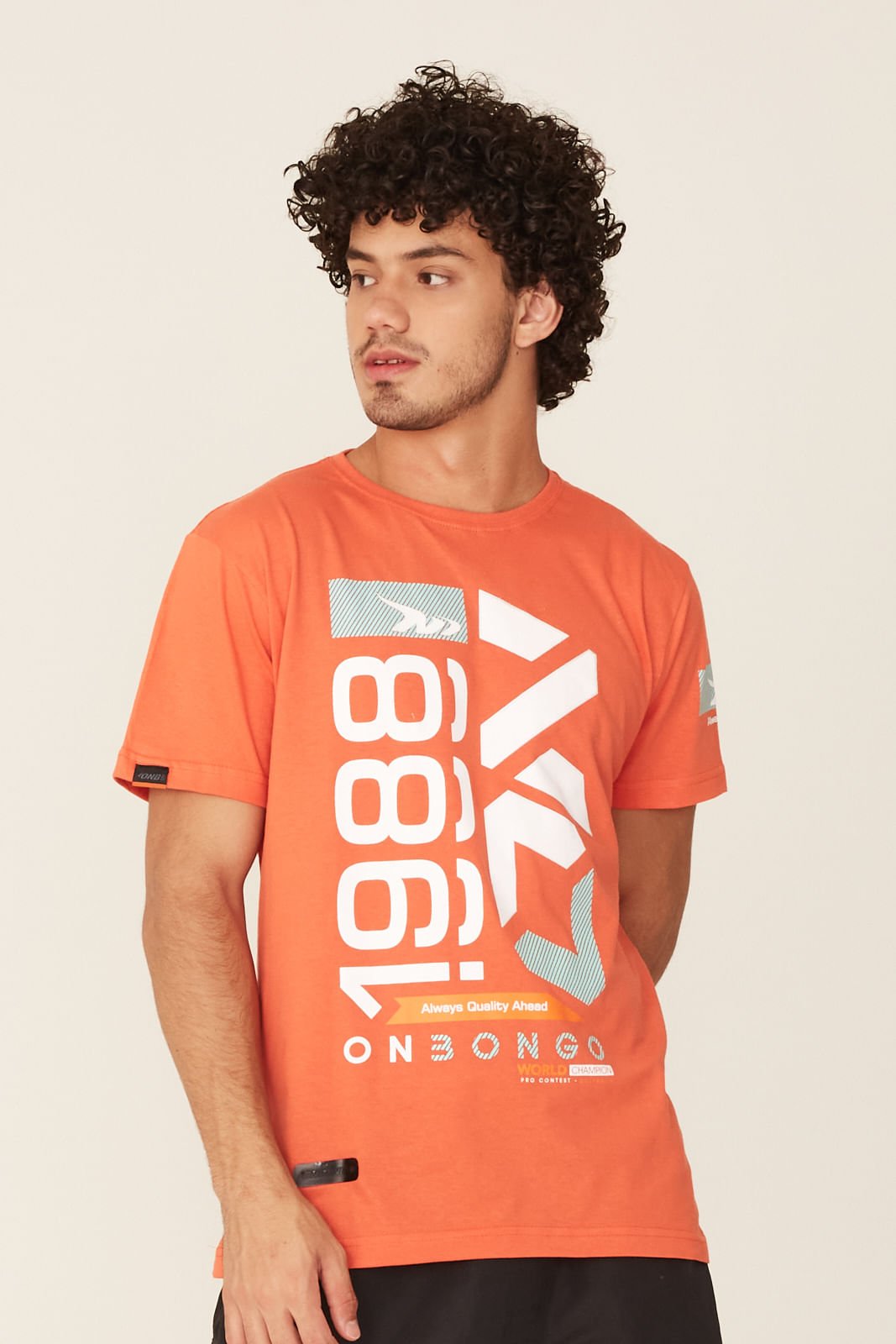 Camiseta Onbongo Estampada Laranja