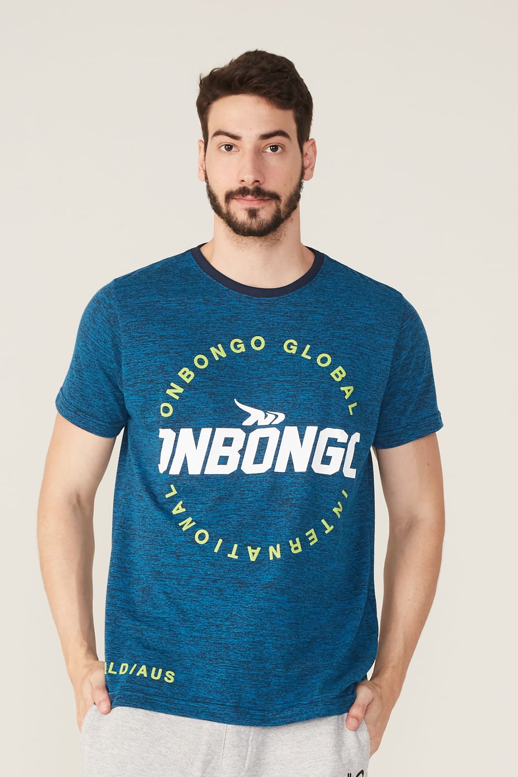 Camiseta Onbongo Especial Azul Mescla