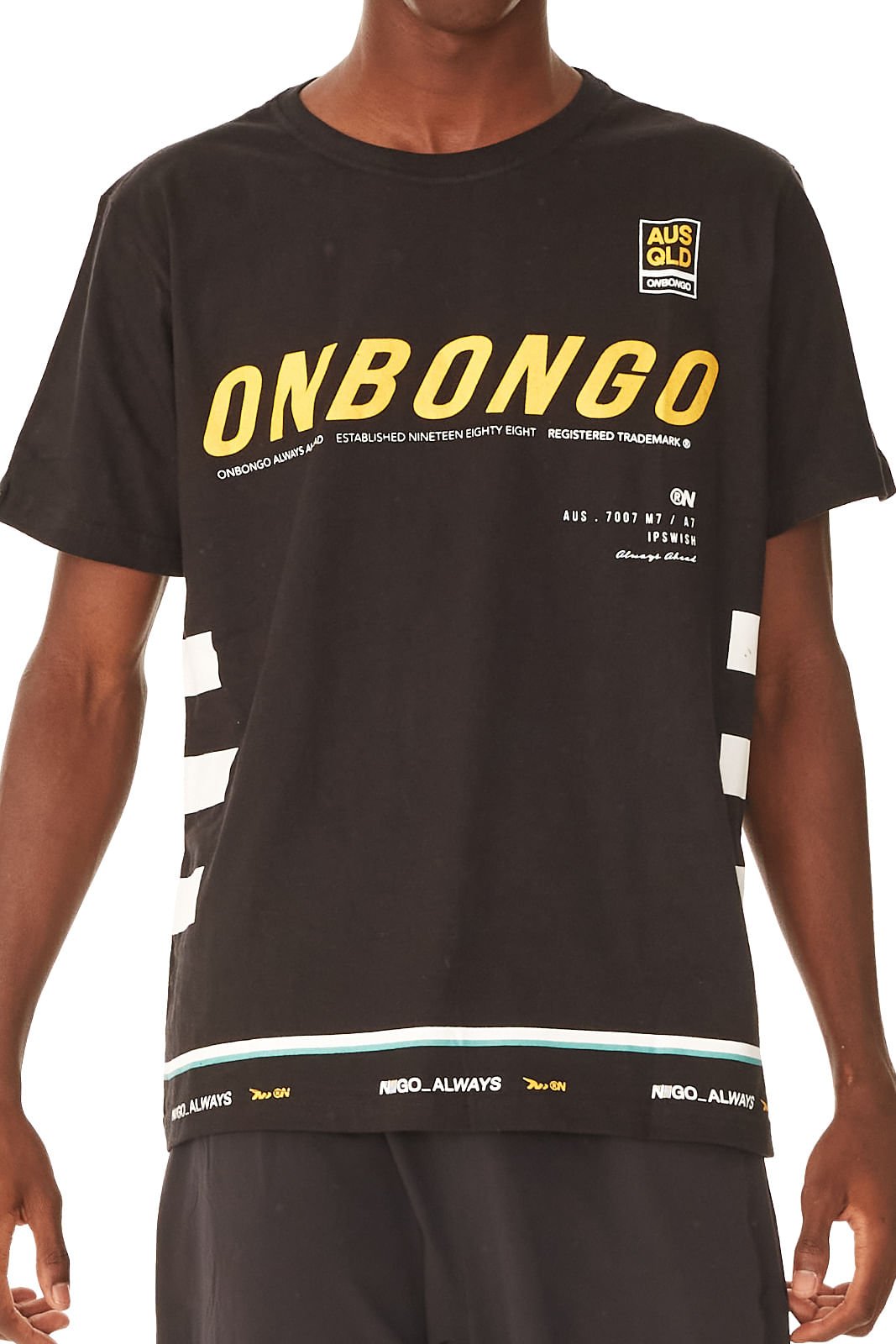 Camiseta Onbongo Estampada Preta Preto 3