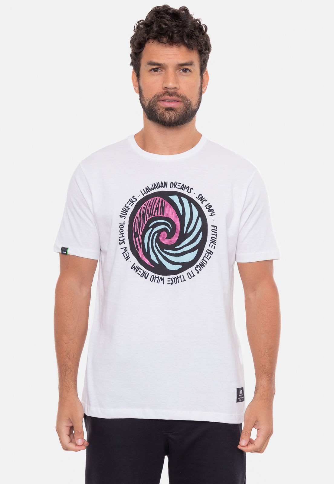 Camiseta HD Spiral Wave Branca Branco 1
