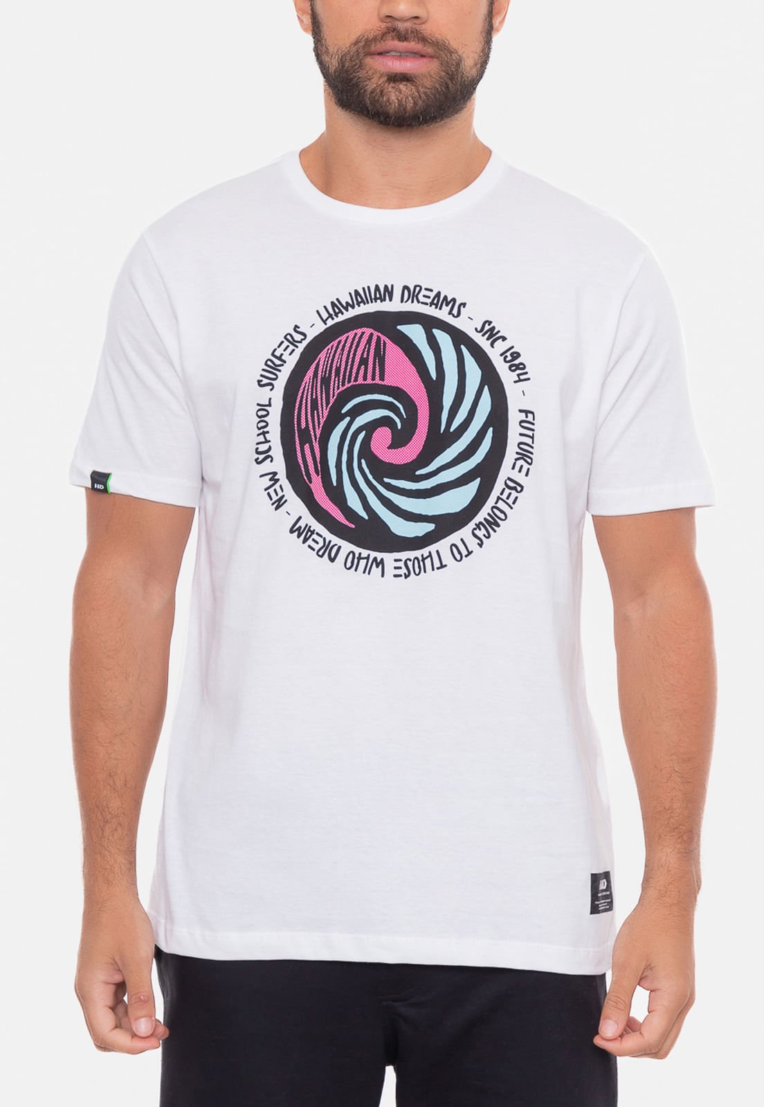 Camiseta HD Spiral Wave Branca Branco 3