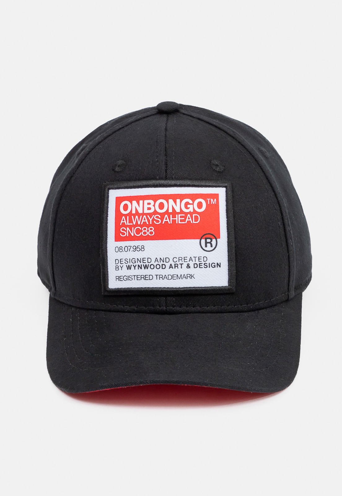 Boné Onbongo Snapback Aba Curva Preto