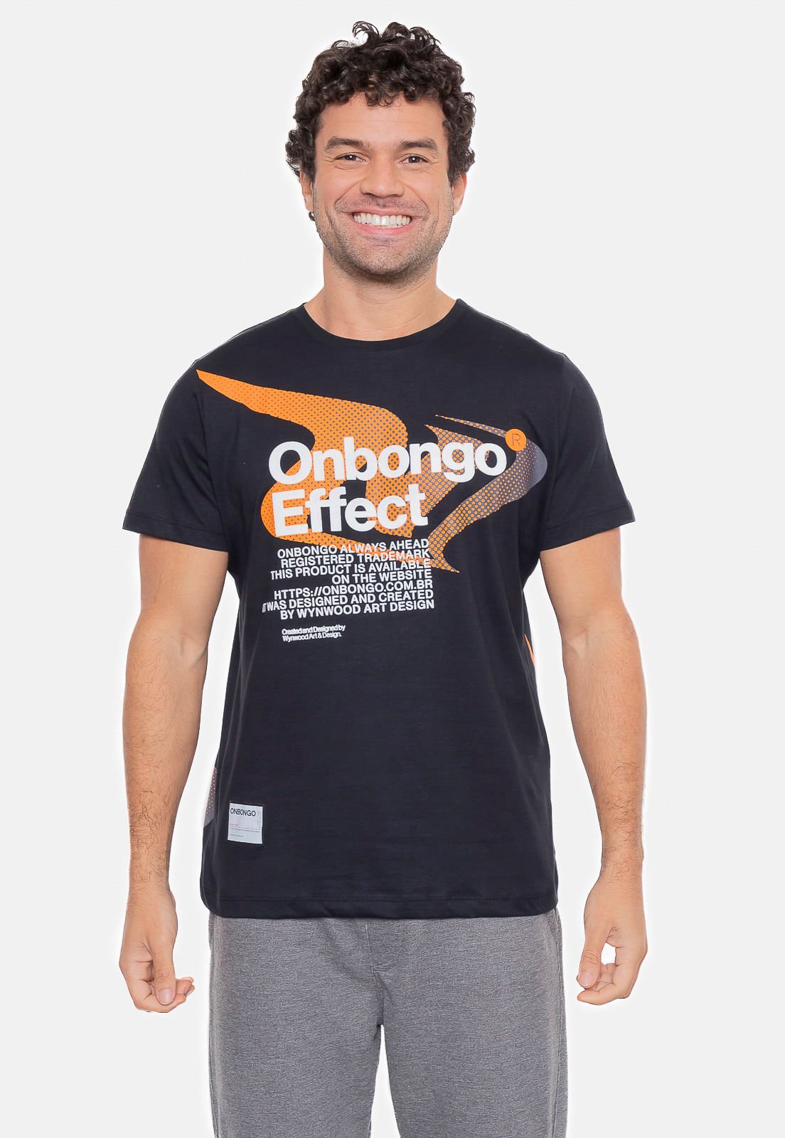 Camiseta Onbongo Estampada Preta Preto 1