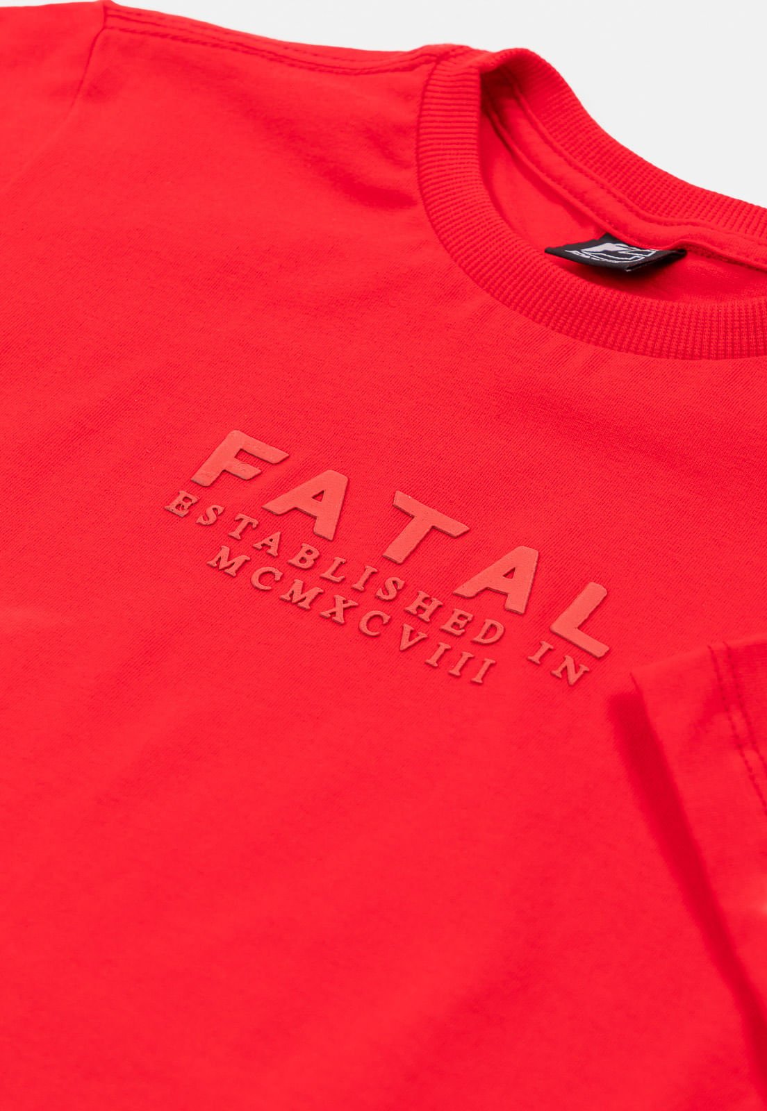Camiseta Fatal Juvenil Estampada Ocean Vermelha Vermelho 3