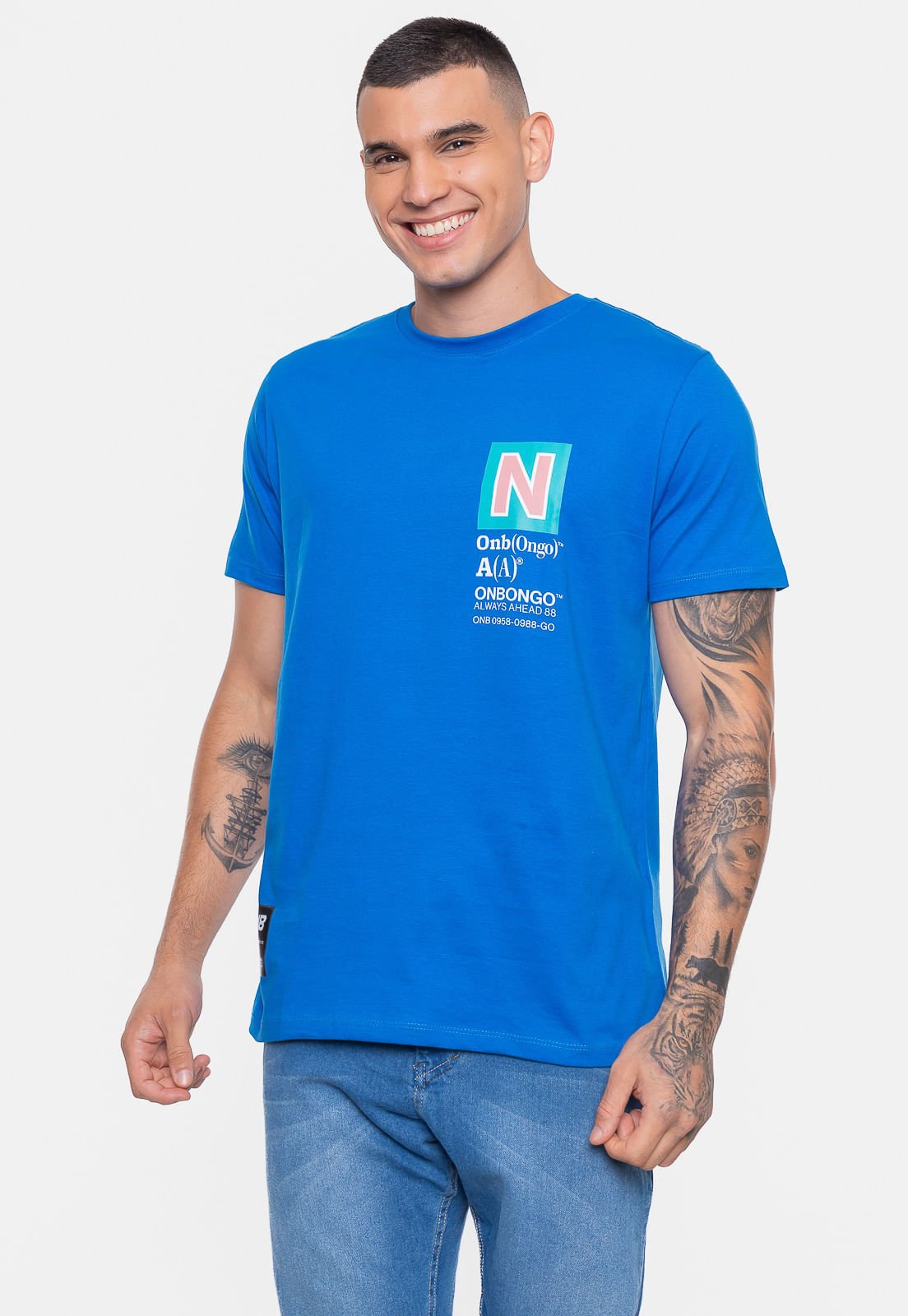 Camiseta Onbongo Go Azul Azul 4